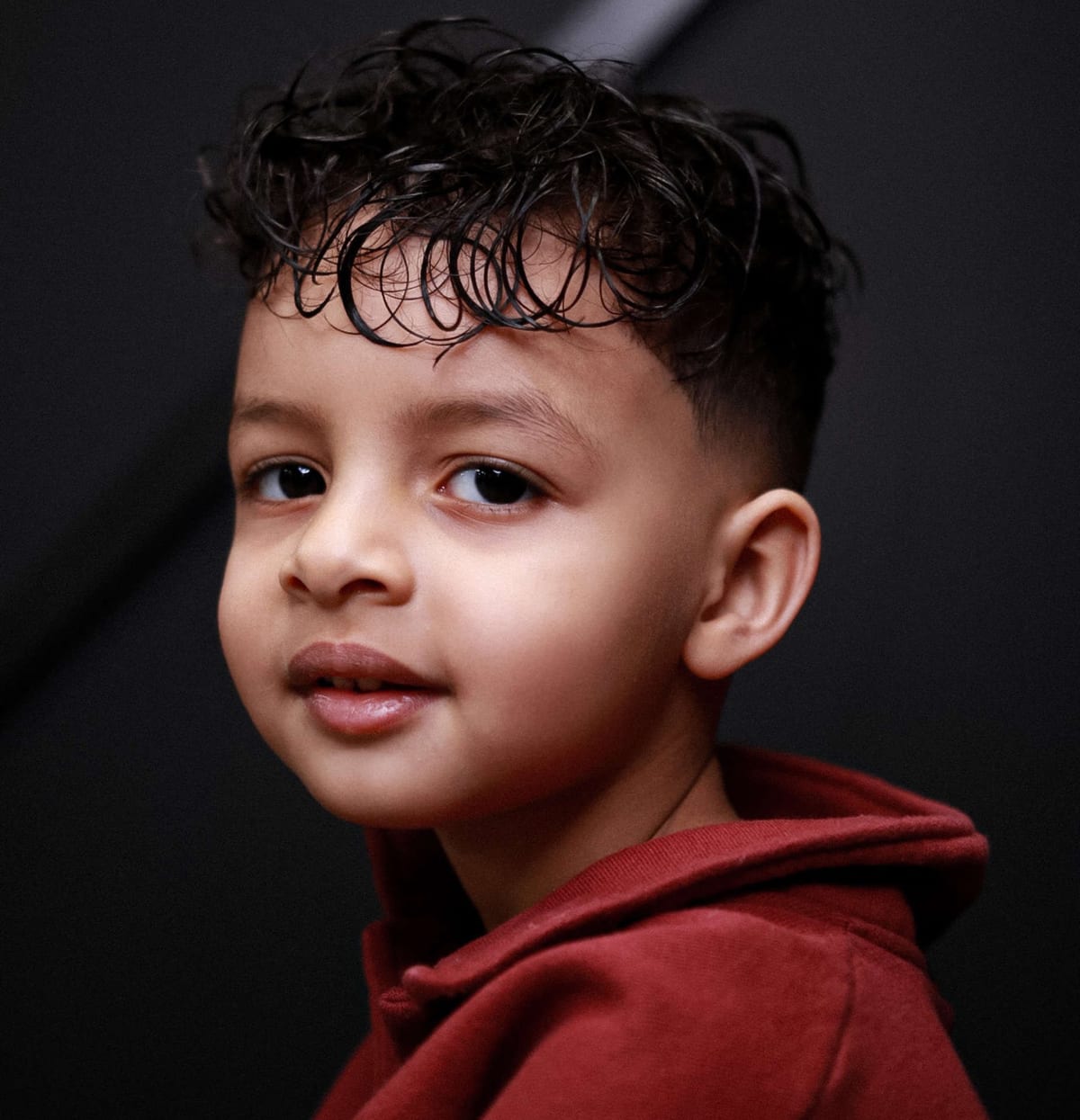 Kids cut styled at Captain Cutz